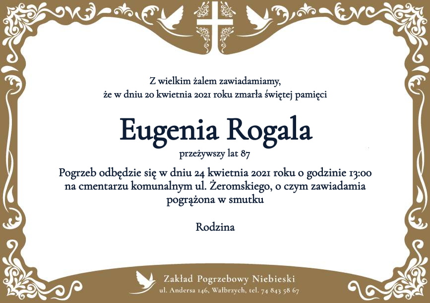Nekrolog Eugenia Rogala