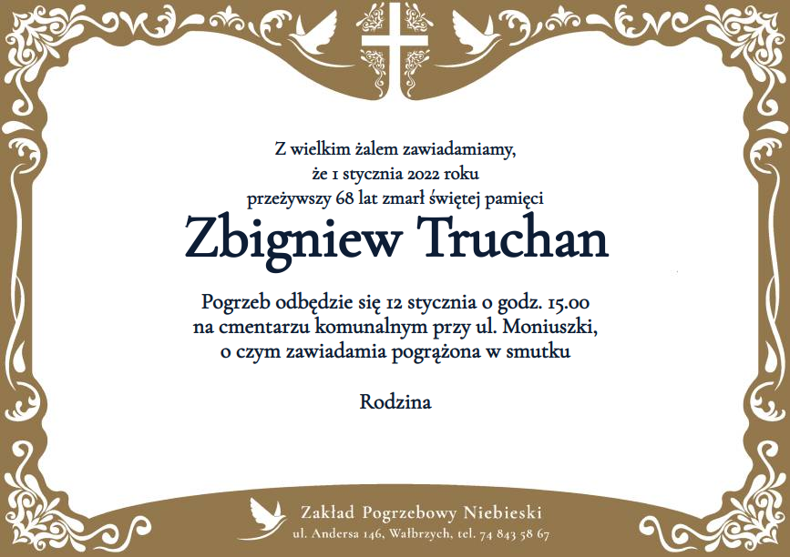 Nekrolog Zbigniew Truchan