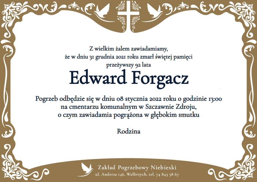 Nekrolog Edward Forgacz