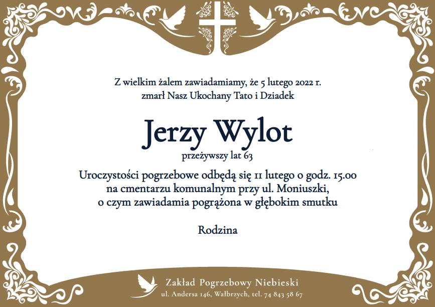 Nekrolog Jerzy Wylot
